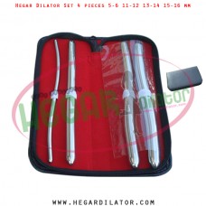 Hegar dilator set 4 pieces 5-6, 11-12, 13-14 and 15-16 mm