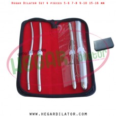 Hegar dilator set 4 pieces 5-6, 7-8, 9-10 and 15-16 mm