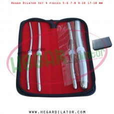 Hegar dilator set 4 pieces 5-6, 7-8, 9-10 and 17-18 mm