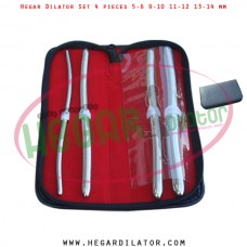 Hegar dilator set 4 pieces 5-6, 9-10, 11-12 and 13-14 mm