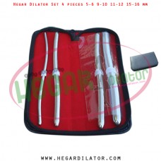 Hegar dilator set 4 pieces 5-6, 9-10, 11-12 and 15-16 mm