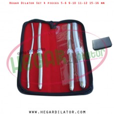 Hegar dilator set 4 pieces 5-6, 9-10, 11-12 and 15-16 mm