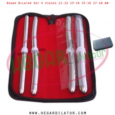 Hegar dilator set 4 pieces 11-12, 13-14, 15-16 and 17-18 mm