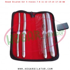 Hegar dilator set 4 pieces 7-8, 11-12, 13-14 and 17-18 mm