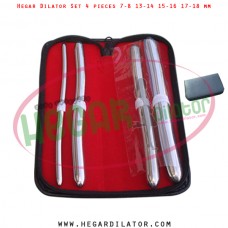Hegar dilator set 4 pieces 7-8, 13-14, 15-16 and 17-18 mm