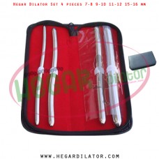 Hegar dilator set 4 pieces 7-8, 9-10, 11-12 and 15-16 mm