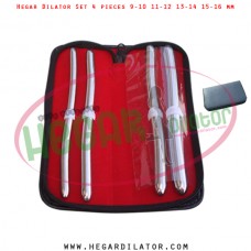 Hegar dilator set 4 pieces 9-10, 11-12, 13-14 and 15-16 mm