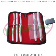 Hegar dilator set 5 pieces 9-10, 11-12, 13-14, 15-16 and 17-18 mm