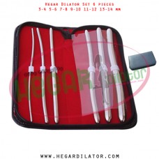 Hegar dilator set 6 pieces 3-4, 5-6, 7-8, 9-10, 11-12 and 13-14 mm