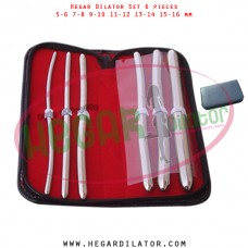 Hegar dilator set 6 pieces 5-6, 7-8,  9-10, 11-12, 13-14, and 15-16 mm