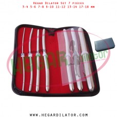 Hegar dilator set 7 pieces 3-4, 5-6, 7-8,  9-10, 11-12, 13-14 and 17-18 mm