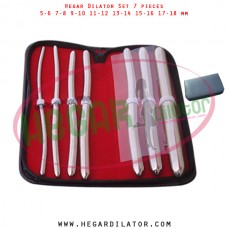 Hegar dilator set 7 pieces 5-6, 7-8,  9-10, 11-12, 13-14, 15-16 and 17-18 mm