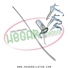 Hegar uterine dilator 3-4, collin speculum small, grave 3pcs