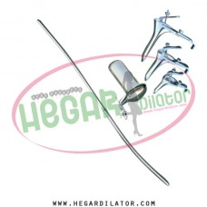 Hegar uterine dilator 3-4, collin speculum large, grave 3pcs