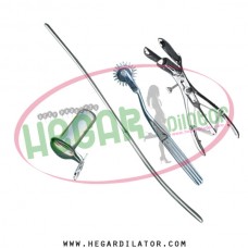 Hegar uterine dilator 3-4, pinwheel, mathieu speculum, collin speculum small