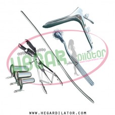 Hegar uterine dilator 3-4, pinwheel, mathieu speculum, collin 3pcs, grave large