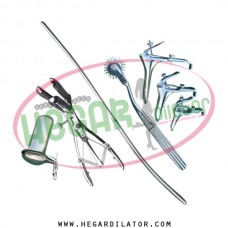 Hegar uterine dilator 3-4, pinwheel, mathieu speculum, grave speculum 3pcs, collin vaginal large