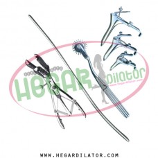 Hegar uterine dilator 3-4, pinwheel, mathieu speculum, grave speculum 3pcs