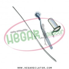 Hegar uterine dilator 3-4, pinwheel, collin vaginal speculum small