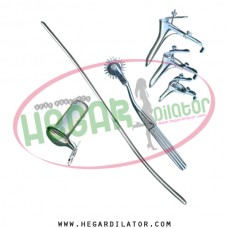 Hegar uterine dilator 3-4, pinwheel, grave vaginal speculum 3pcs, collin small