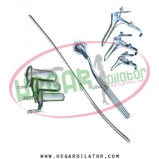 Hegar uterine dilator 3-4, pinwheel, collin vaginal speculum 3pcs, grave 3pcs