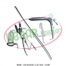 hegar uterine dilator 5-6 mathieu speculum, collin medium, grave medium