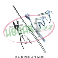 hegar uterine dilator 5-6 pinwheel, mathieu speculum, grave 3pcs