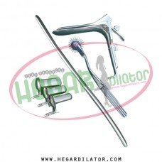 hegar uterine dilator 5-6 pinwheel, collin 3pcs, grave large